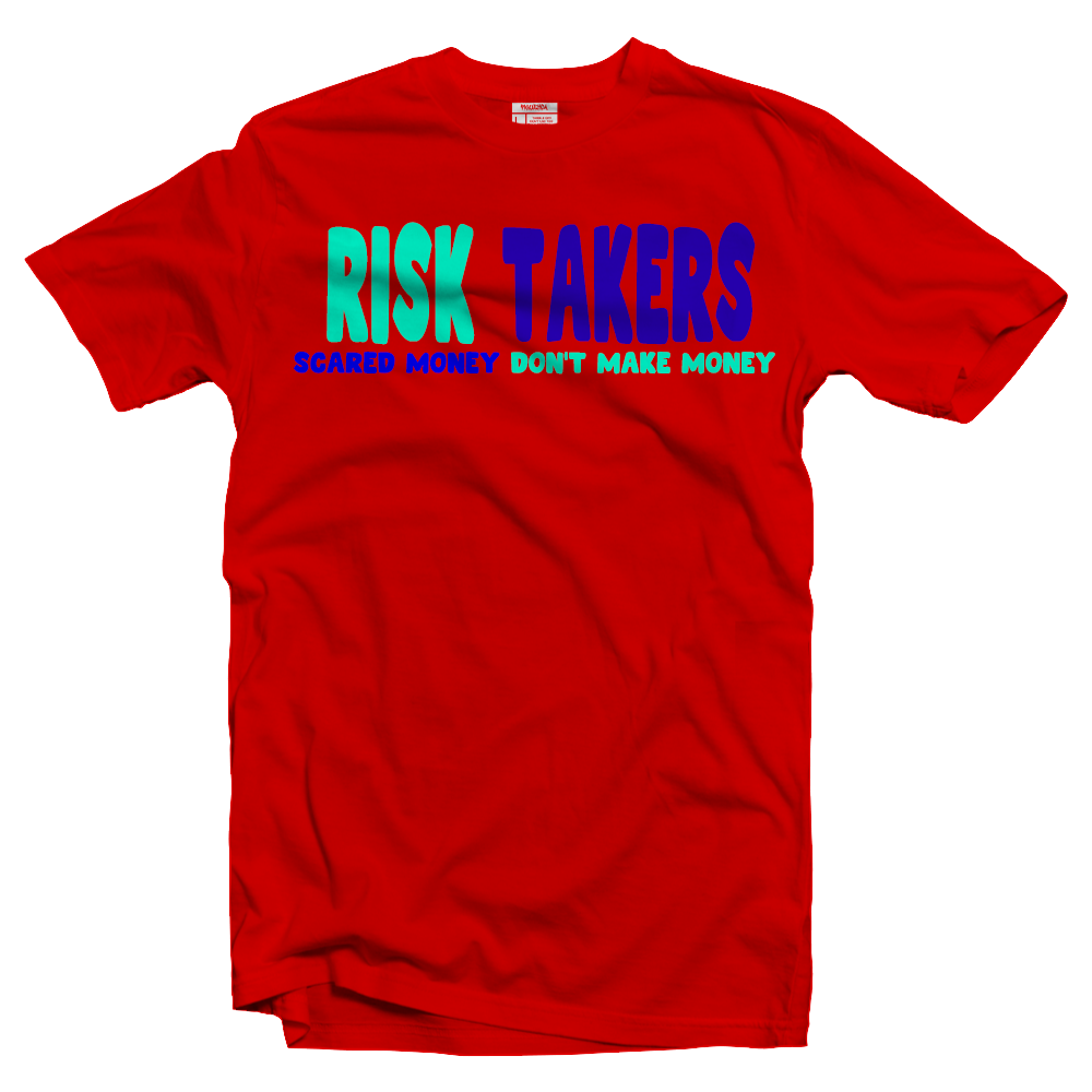 RISK TAKERS RED MINT AND BLUE T-SHIRT