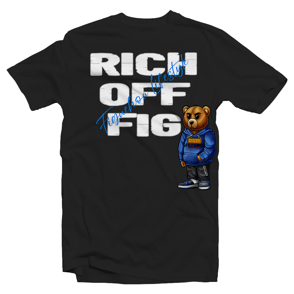 ROF BLACK T-SHIRT WITH FIGGYBEAR