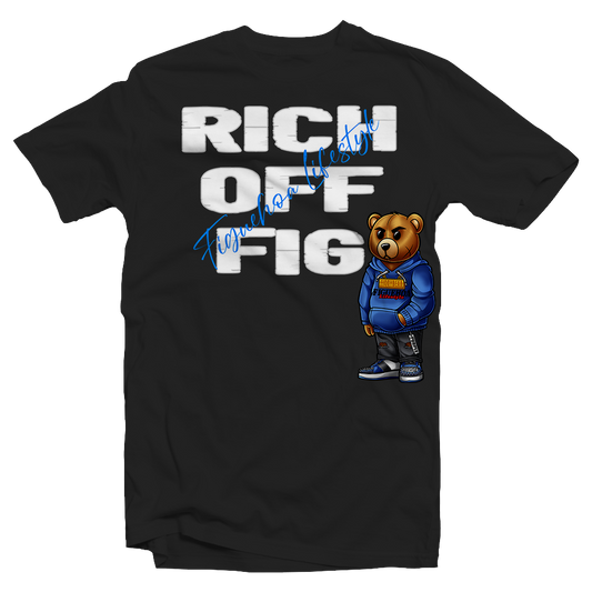 ROF BLACK T-SHIRT WITH FIGGYBEAR